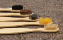 Bamboo Toothbrush with Soft Charcoal Bristles for Adult Teens